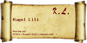Kugel Lili névjegykártya