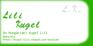 lili kugel business card